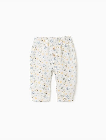 Geborstelde broek met kleurrijk patroon