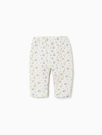 Geborstelde broek met kleurrijk patroon