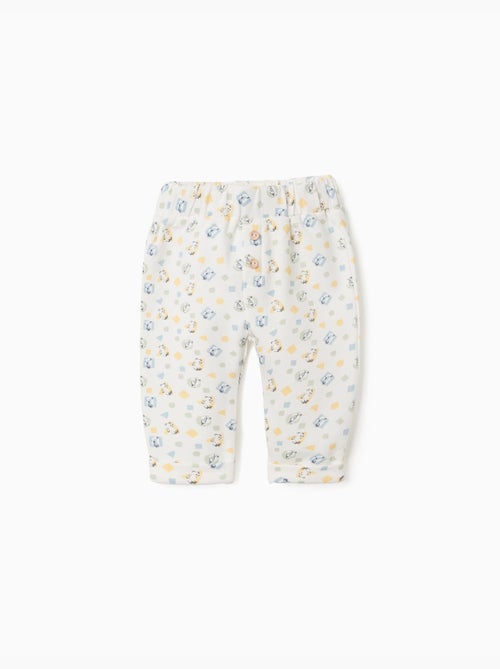 Geborstelde broek met kleurrijk patroon - Kiabi
