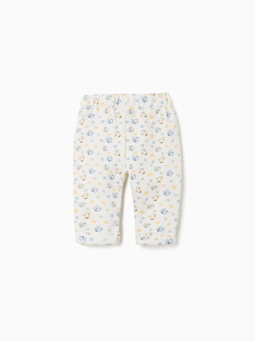 Geborstelde broek met kleurrijk patroon - Kiabi