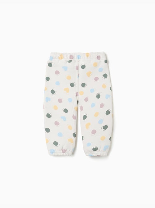 Geborstelde fleece broek met stippenpatroon - Kiabi