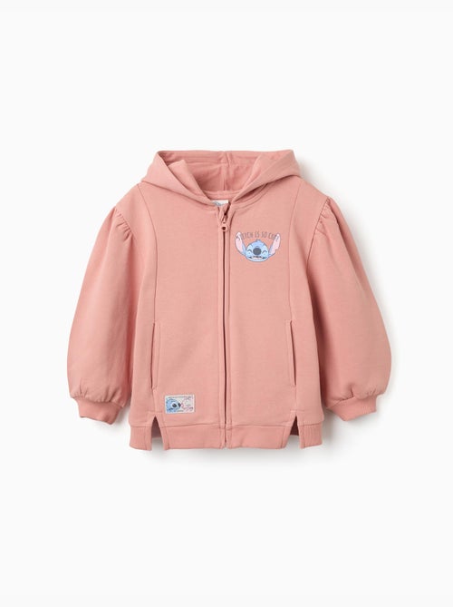 Geborstelde fleece jas met capuchon en Stitch prints - Kiabi