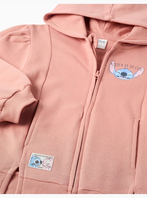 Geborstelde fleece jas met capuchon en Stitch prints - Kiabi