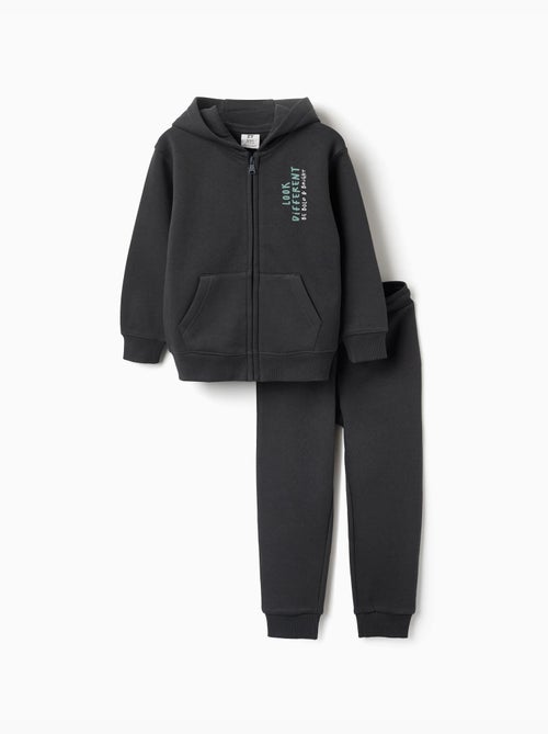 Geborstelde hoodie jas en joggingbroek set - Kiabi Geborstelde hoodie jas en joggingbroek set - Kiabi
