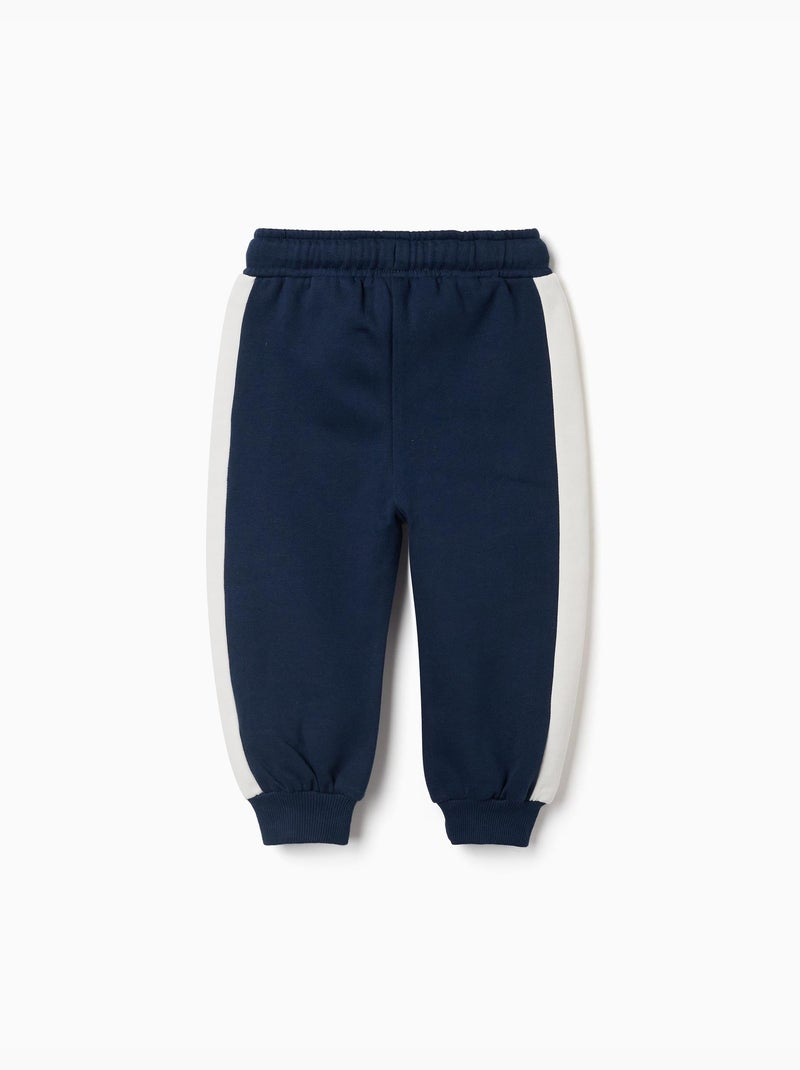 Geborstelde joggers met mickey print Donkerblauw - Kiabi