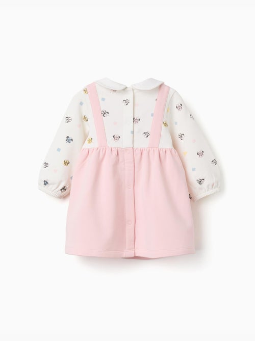 Geborstelde jurk met lange mouwen met minnie - Kiabi