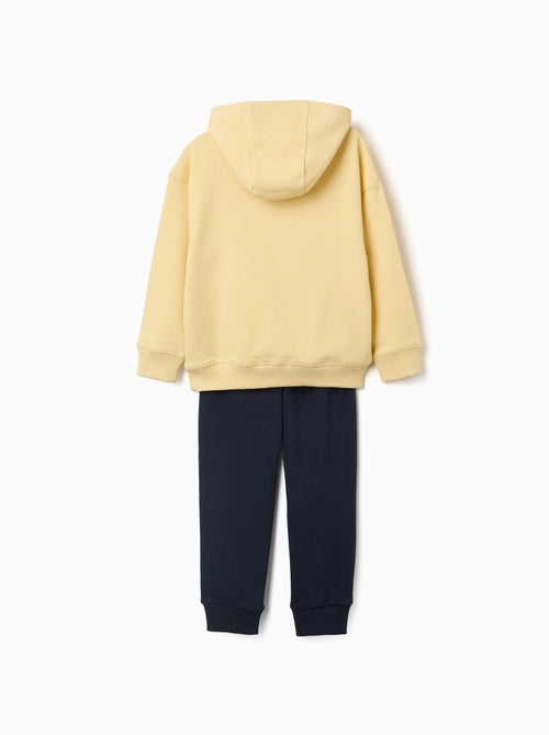 Geborstelde sweatshirt en joggers set met print - Kiabi Geborstelde sweatshirt en joggers set met print - Kiabi