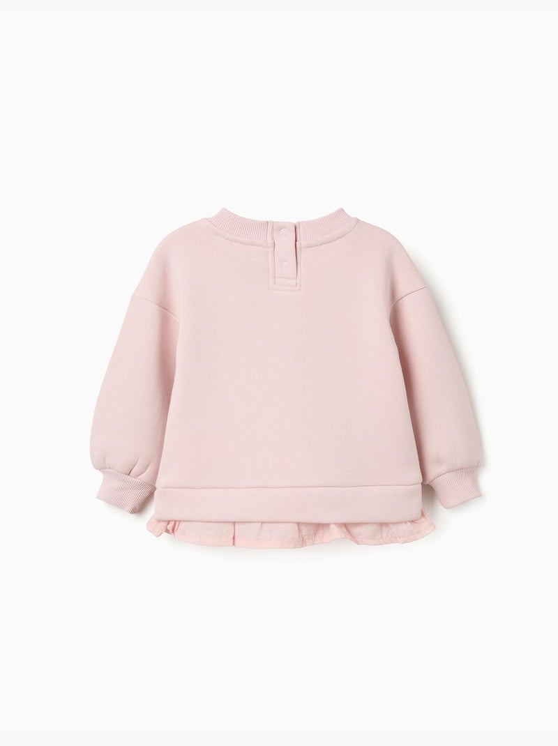 Geborstelde sweatshirt met bloemenprint Roze - Kiabi