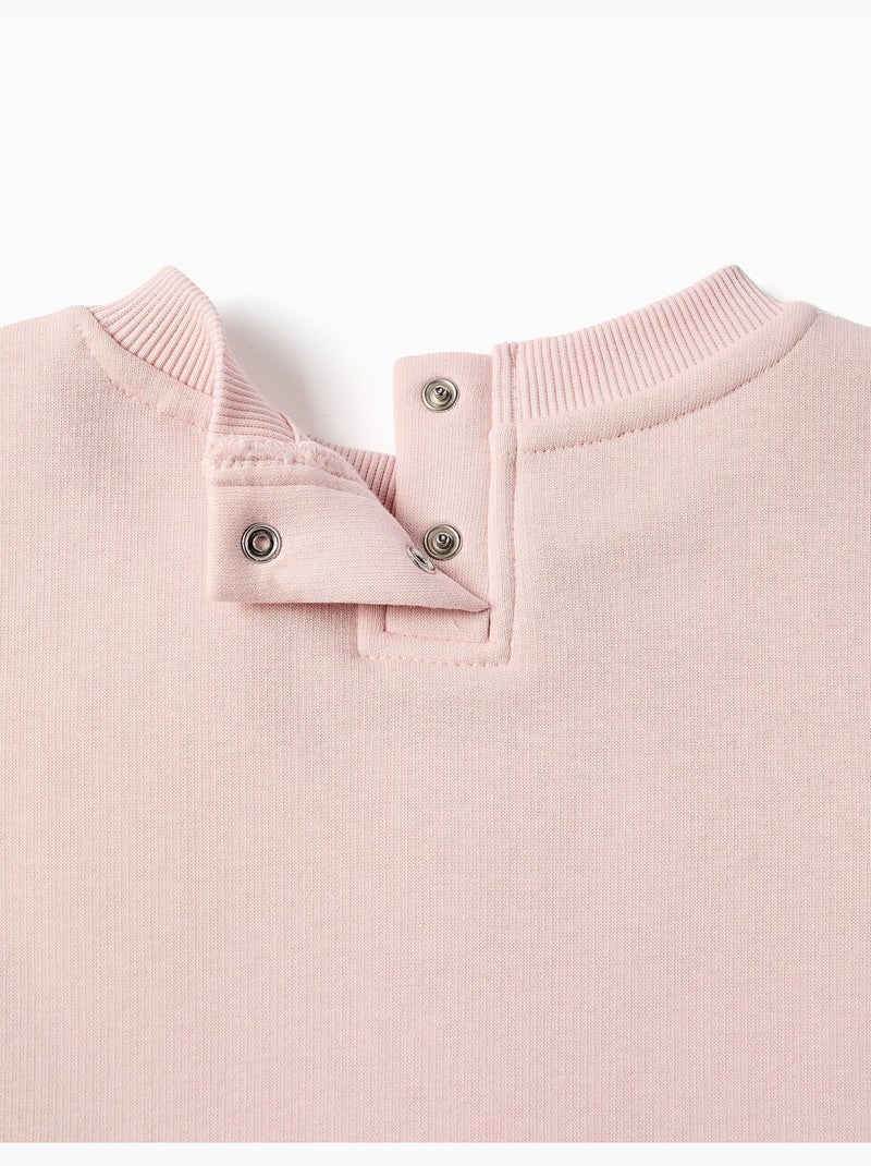 Geborstelde sweatshirt met bloemenprint Roze - Kiabi
