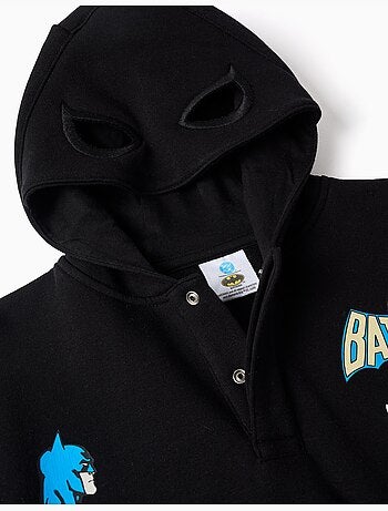 Geborstelde sweatshirt met capuchon en batman print