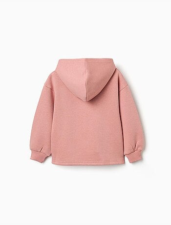 Geborstelde sweatshirt met capuchon en city of art print