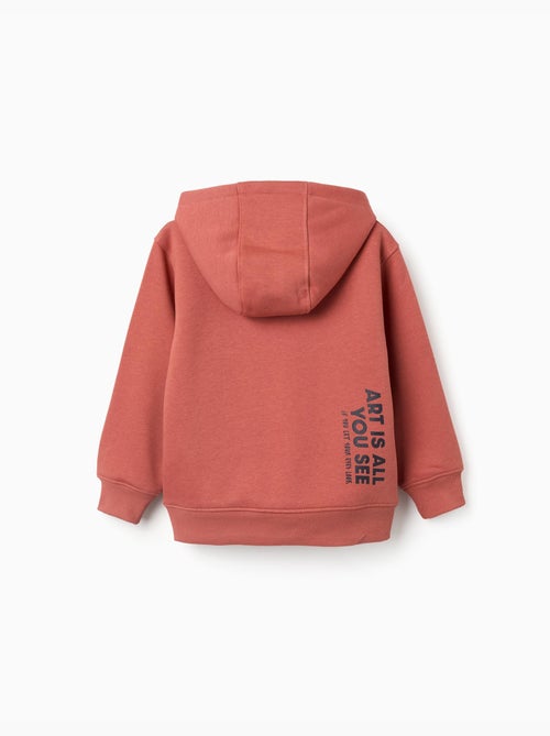 Geborstelde sweatshirt met capuchon en print - Kiabi Geborstelde sweatshirt met capuchon en print - Kiabi
