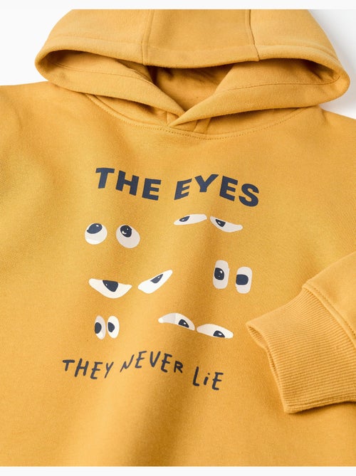 Geborstelde sweatshirt met capuchon en print - Kiabi Geborstelde sweatshirt met capuchon en print - Kiabi