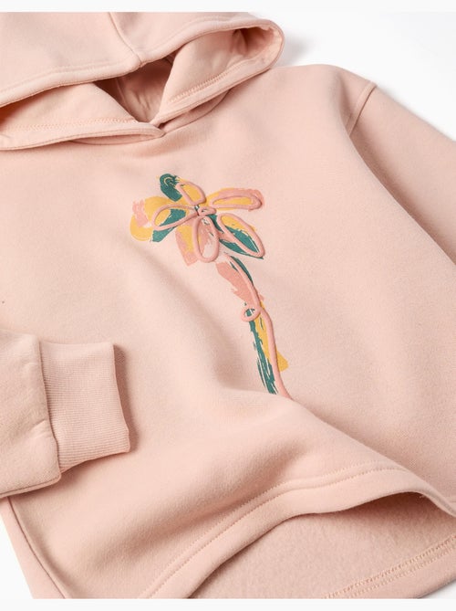 Geborstelde sweatshirt met capuchon met bloemenprint - Kiabi Geborstelde sweatshirt met capuchon met bloemenprint - Kiabi