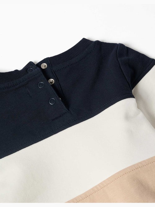 Geborstelde sweatshirt met colour block - Kiabi Geborstelde sweatshirt met colour block - Kiabi