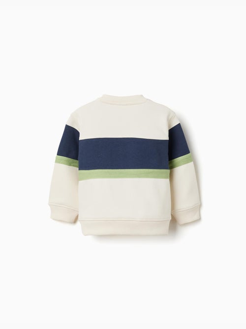 Geborstelde sweatshirt met colour block - Kiabi Geborstelde sweatshirt met colour block - Kiabi