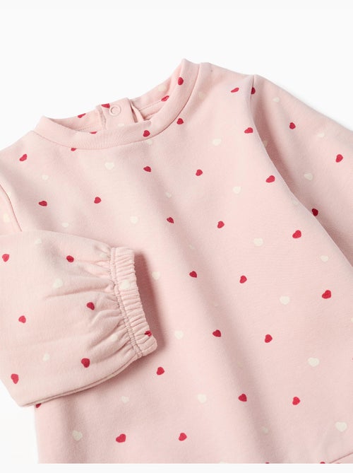 Geborstelde sweatshirt met hartjespatroon - Kiabi Geborstelde sweatshirt met hartjespatroon - Kiabi