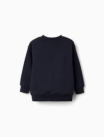 Geborstelde sweatshirt met reliëfprint
