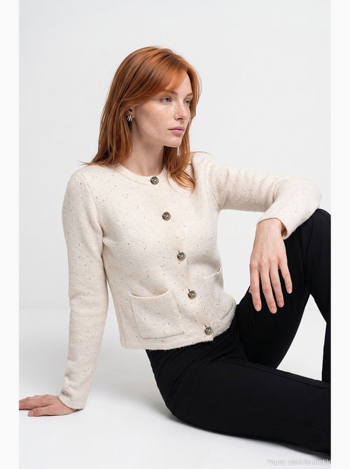 Gebreid damesvest dilvin - Kiabi