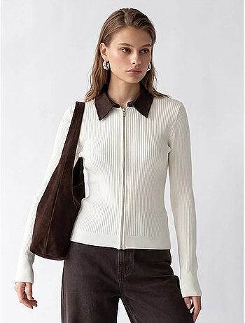 Gebreid damesvest mixray