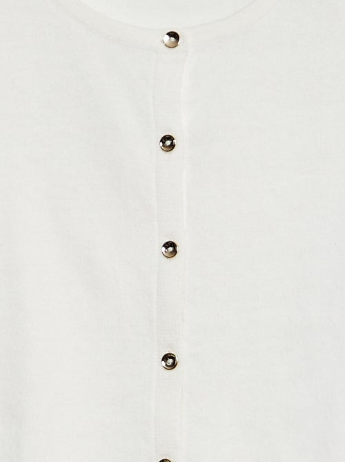 Gebreid effen vestje - Kiabi