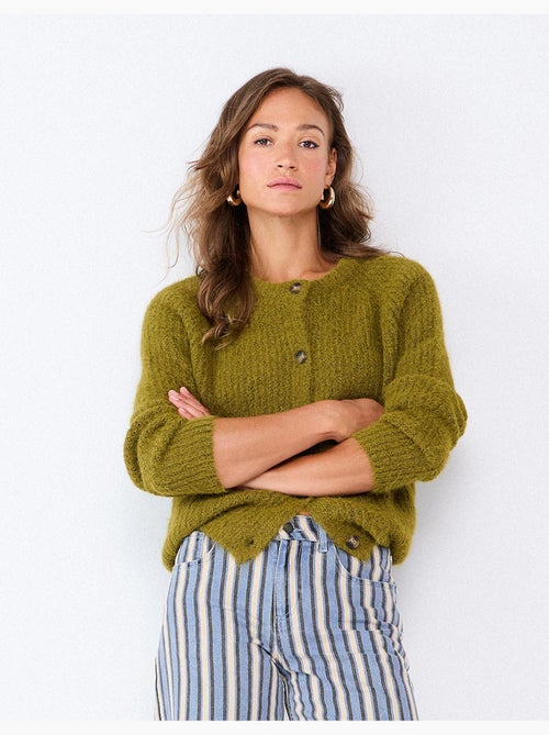 Gebreid jasje met wol, mo fashion - Kiabi Gebreid jasje met wol, mo fashion - Kiabi