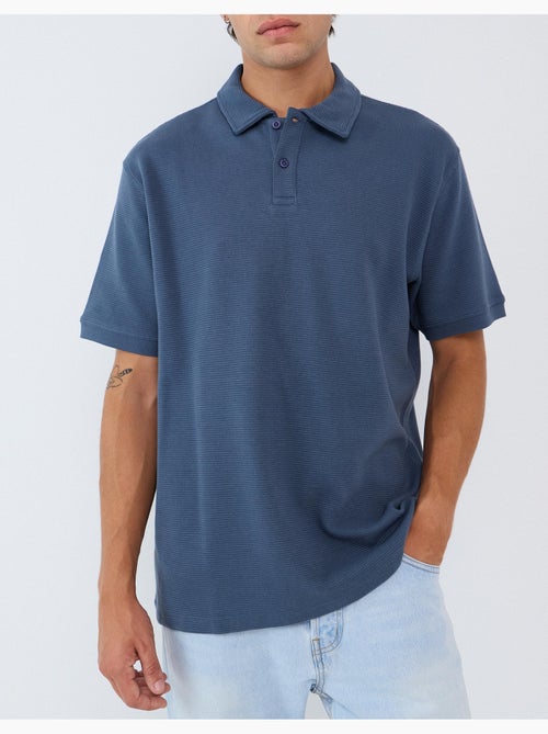 Gebreid poloshirt met textuur, mo fashion - Kiabi