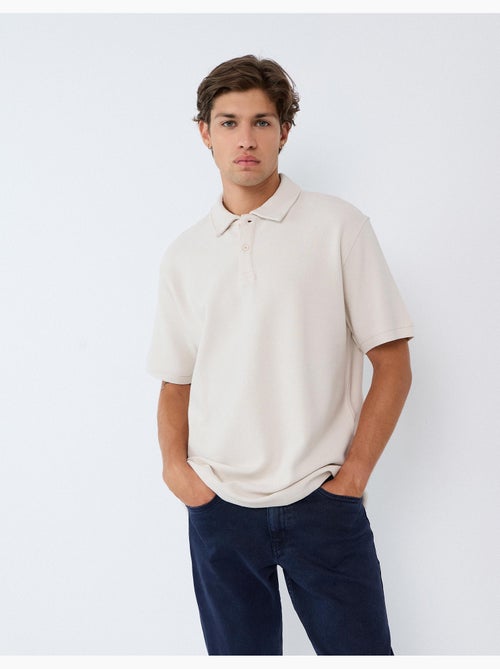 Gebreid poloshirt met textuur, mo fashion - Kiabi Gebreid poloshirt met textuur, mo fashion - Kiabi