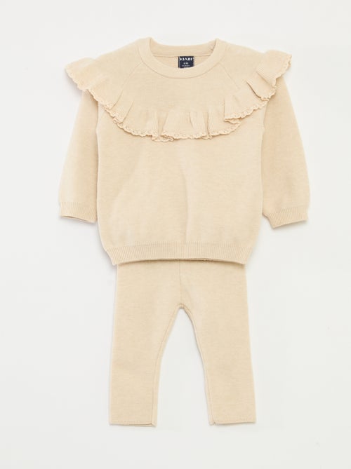 Gebreid setje met trui + legging - Kiabi