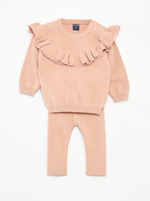 Gebreid setje met trui + legging - Kiabi