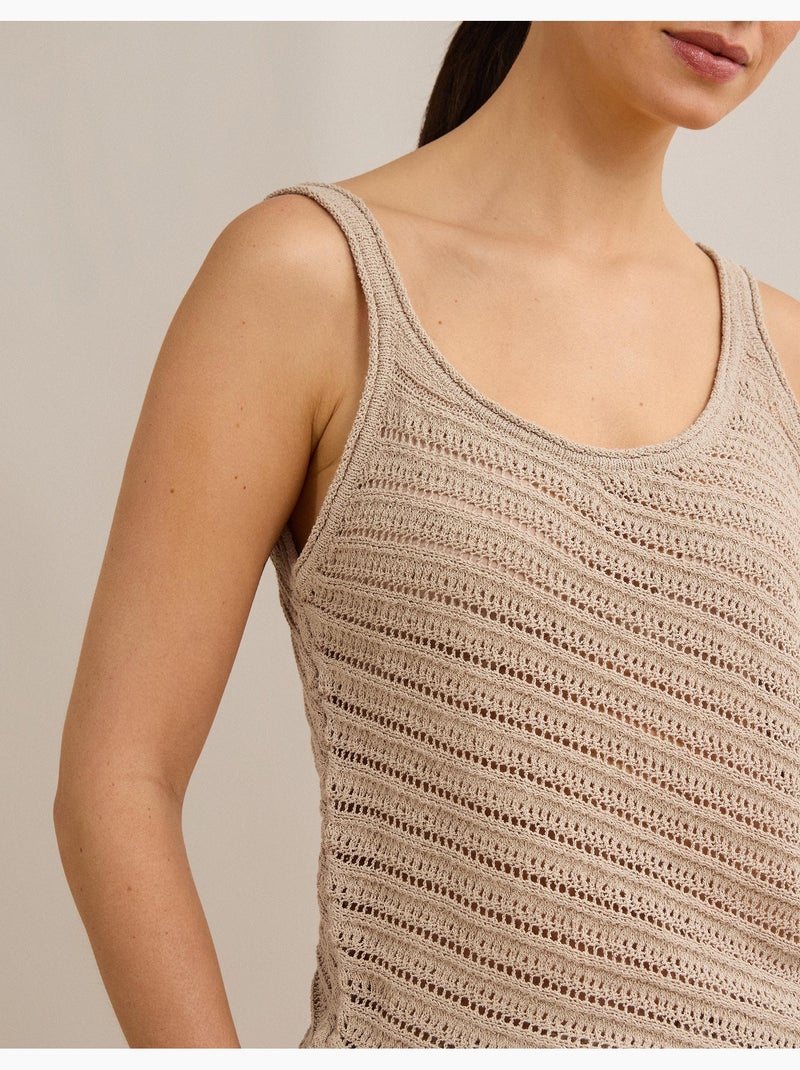 Gebreid topje, MO Fashion Beige - Kiabi