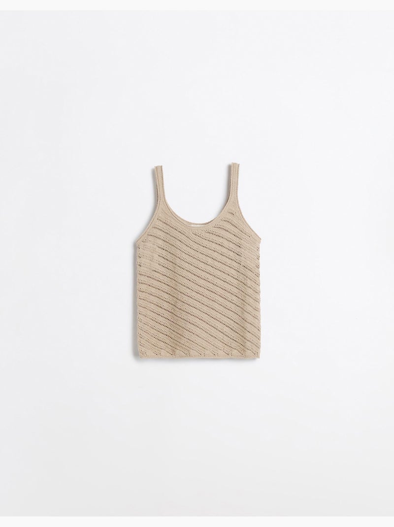 Gebreid topje, MO Fashion Beige - Kiabi