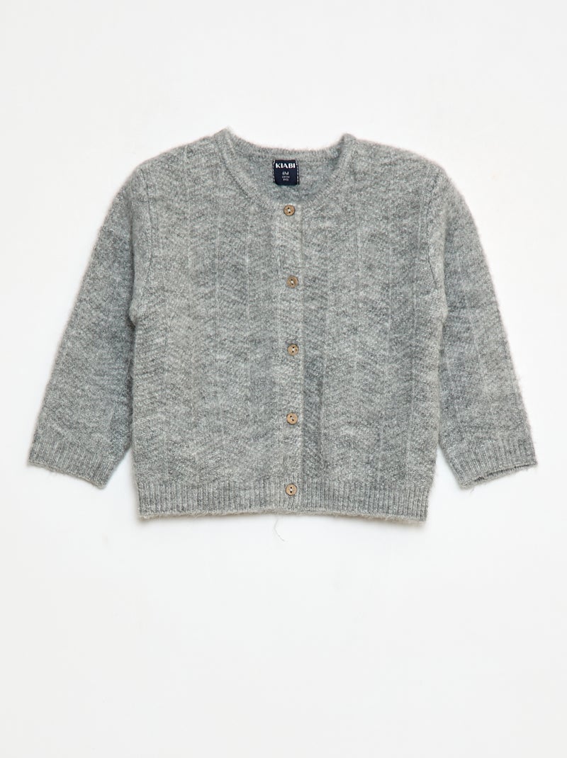 Gebreid vest Grijs - Kiabi