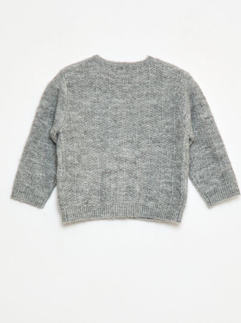 Gebreid vest Grijs - Kiabi