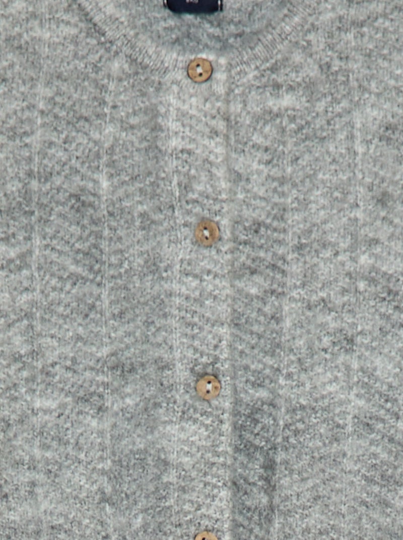 Gebreid vest Grijs - Kiabi