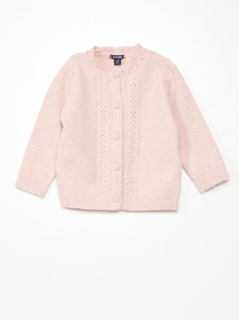 Gebreid vest met ajourmotief ROSE - Kiabi