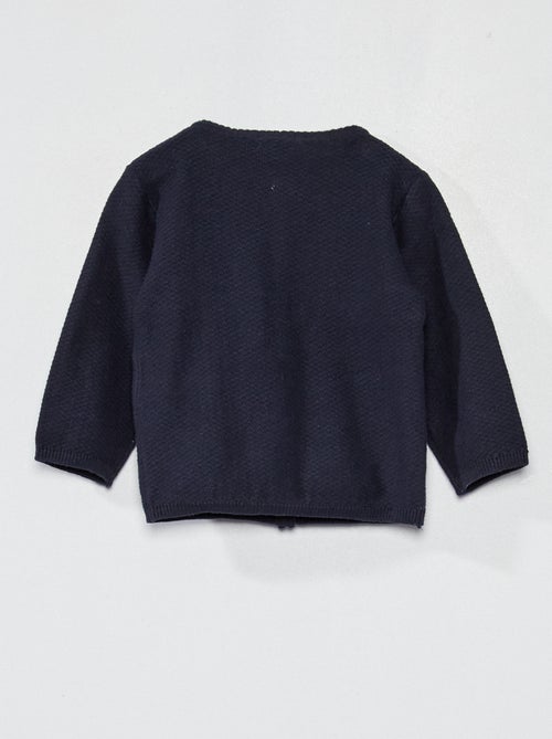 Gebreid vest met fantasiepatroontje - Kiabi