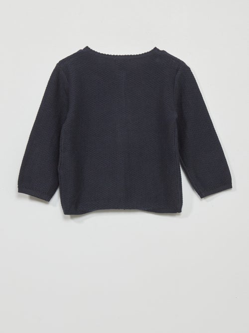 Gebreid vest met fantasiepatroontje - Kiabi