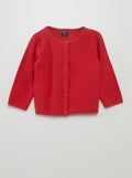 Gebreid vest met fantasiepatroontje ROOD - Kiabi