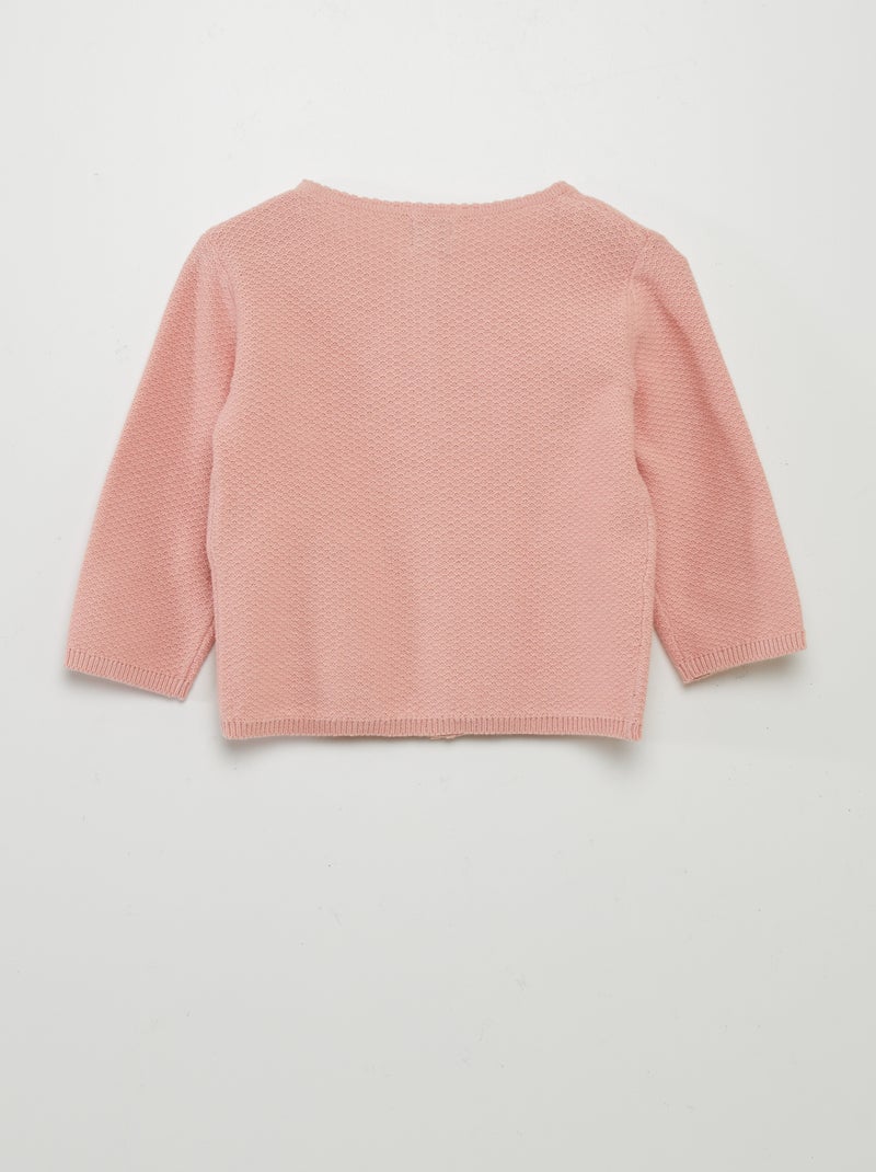Gebreid vest met fantasiepatroontje ROSE - Kiabi
