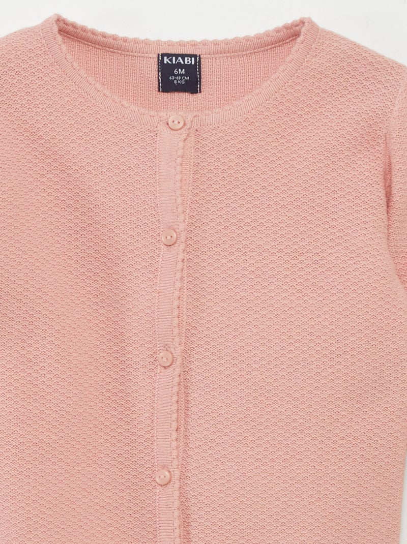 Gebreid vest met fantasiepatroontje ROSE - Kiabi
