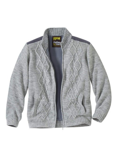 Gebreid vest met fleecevoering  - atlas for men - Kiabi