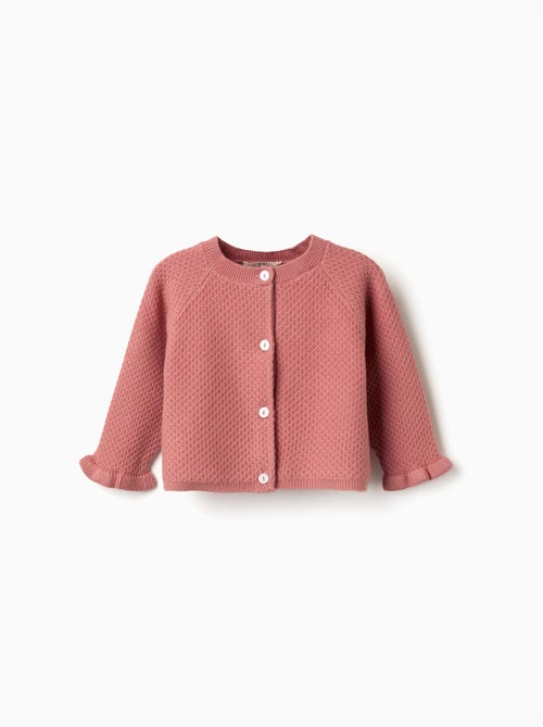 Gebreid vest met gerafelde manchetten - Kiabi