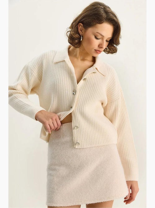 Gebreid vest met knoopsluiting lucci - Kiabi Gebreid vest met knoopsluiting lucci - Kiabi