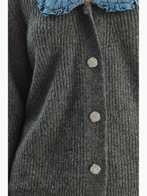 Gebreid vest met kraagdetail lucci - Kiabi Gebreid vest met kraagdetail lucci - Kiabi