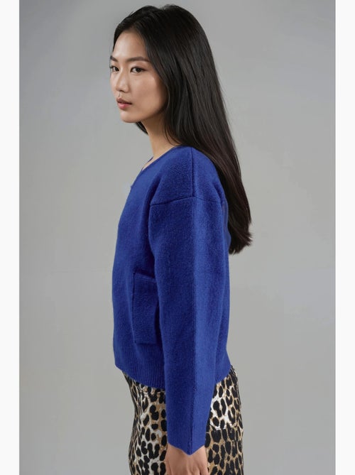 Gebreid vest met rits en zakken my fashion - Kiabi