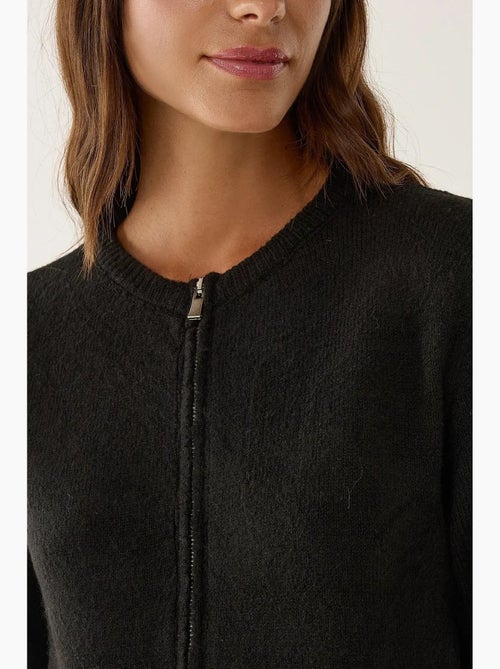 Gebreid vest met rits hiccup - Kiabi Gebreid vest met rits hiccup - Kiabi