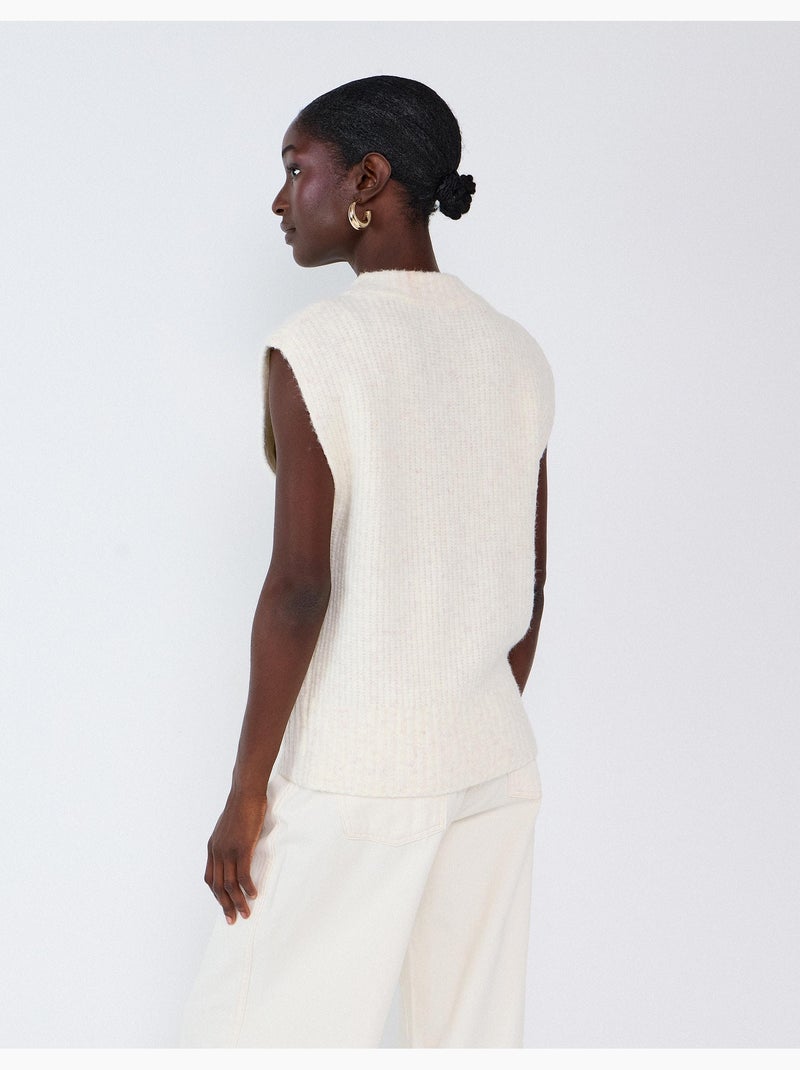 Gebreid vest, mo fashion Beige - Kiabi