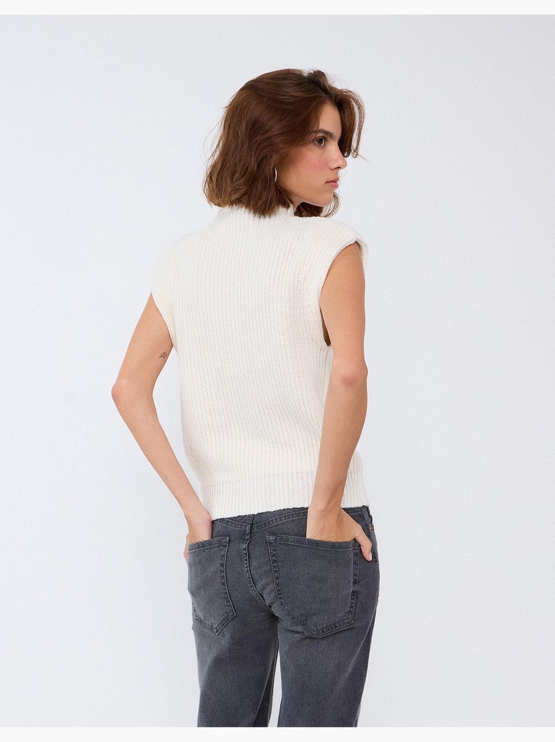 Gebreid vest, mo fashion Ecru - Kiabi