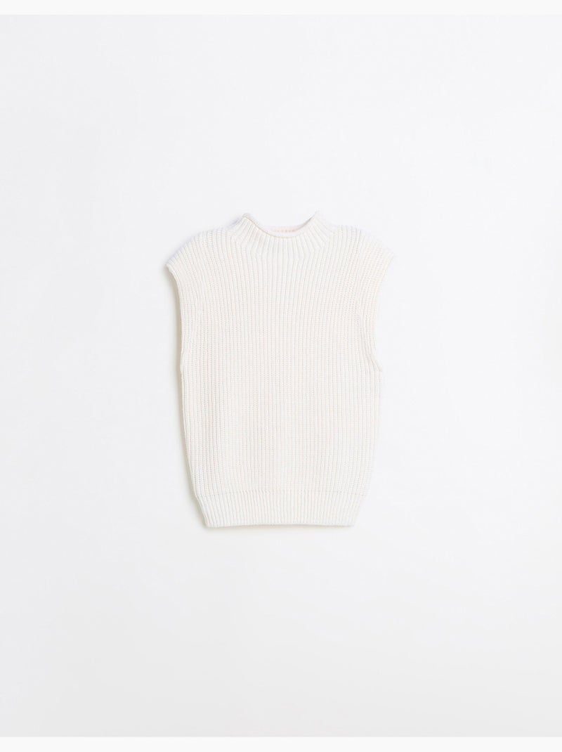 Gebreid vest, mo fashion Ecru - Kiabi